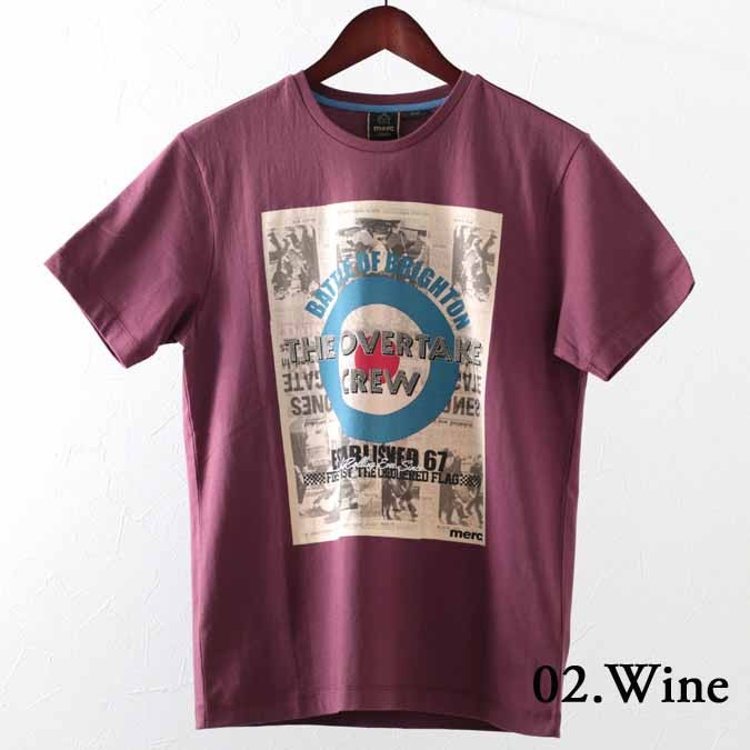 メルクロンドン Merc London Tシャツ ポスター  2色 ライトグレーマール ワイン W1 プレミアム  メンズ｜ukclozest｜03