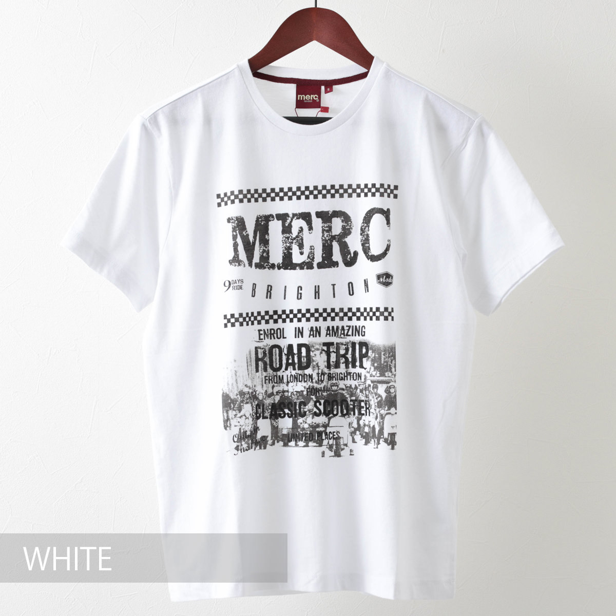 メルクロンドン Merc London Tシャツ ロード トリップ グラフィック 2色 ダークセージ...