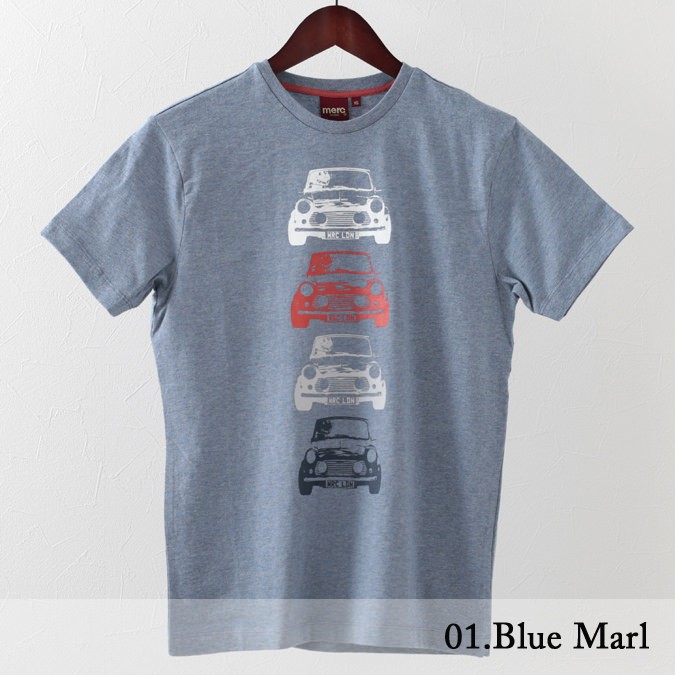 メルクロンドン Merc London Tシャツ ミニ グラフィック カー 2色 ブルーマール ブライトブルー メンズ｜ukclozest｜02