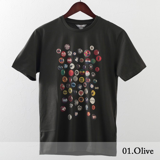 Ben Sherman ベンシャーマン Tシャツ ピンバッジ 3色 メンズ