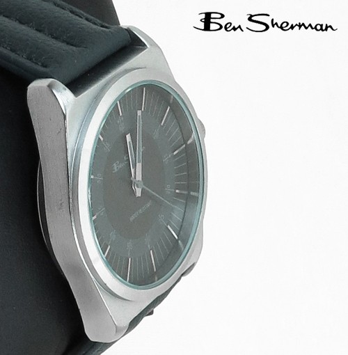 Ben Sherman グレー フェイス 腕時計 ラージサークル メンズ ベン 