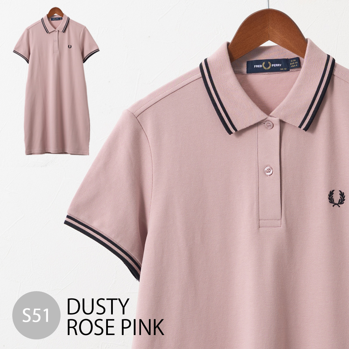 フレッドペリー レディース ポロシャツ ワンピース 半袖 Fred Perry