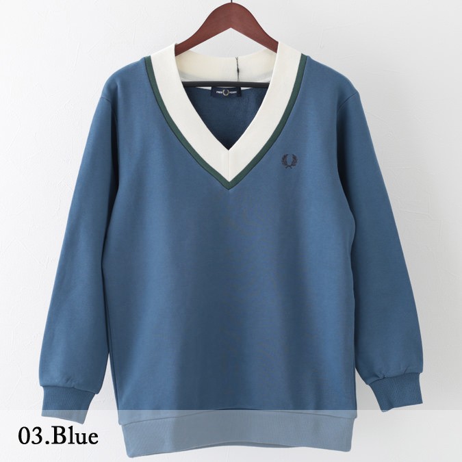 FRED PERRY（フレッドペリー） メンズ チルデン スウェットシャツ 