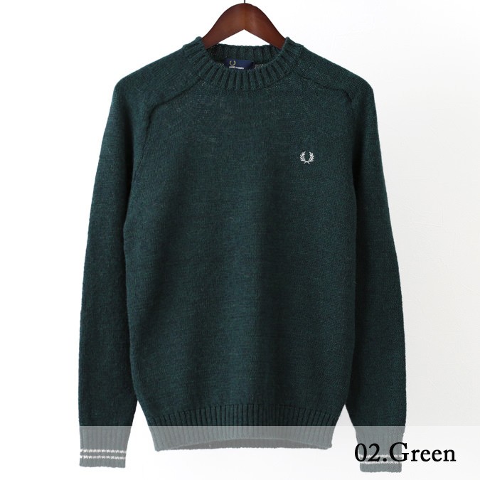 フレッドペリー Fred Perry セーター クルーネック 4色 シェットランド