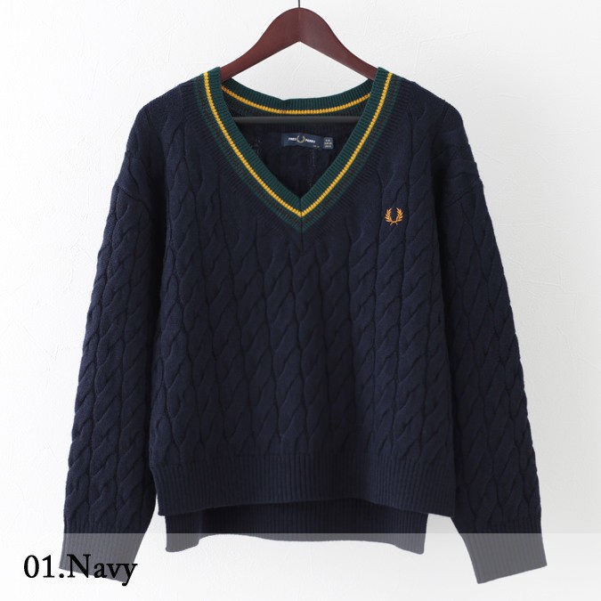 FRED PERRY（フレッドペリー） レディース セーター チルデンニット V