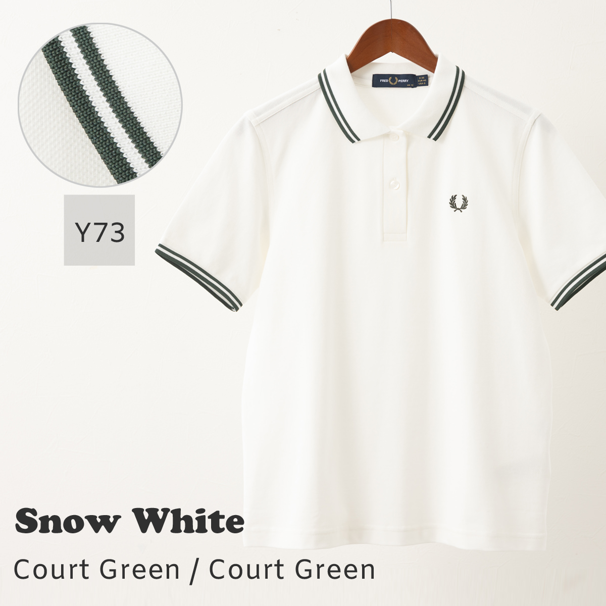 FRED PERRY 半袖ポロシャツ クリーム色 D36