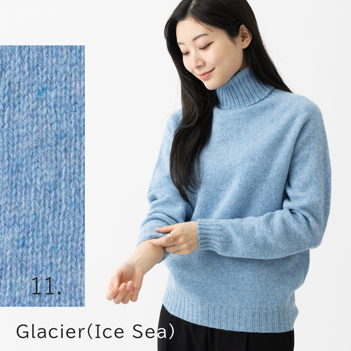 【新品】タートルネック セーター ハーレーオブスコットランド カラーネップ Harley of SCOTLAND（ハーレーオブスコットランド） タートルネック