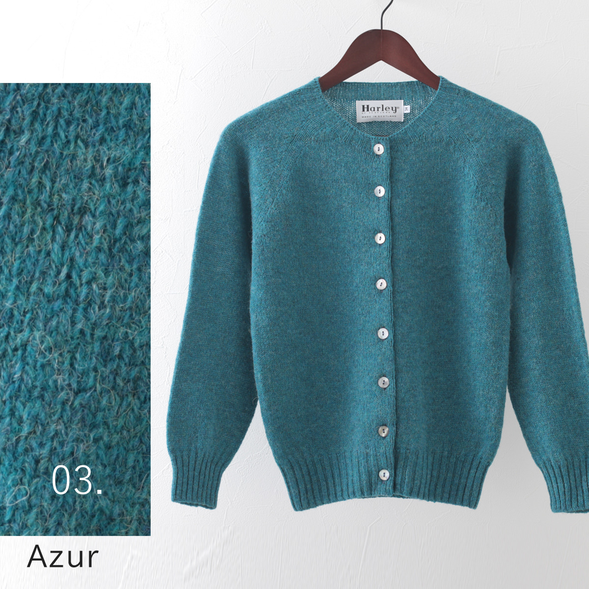 スコットランド製　カシミア100% ニット　カーディガン　2XL レディース Harley of SCOTLAND（ハーレーオブスコットランド） レディース ハイ