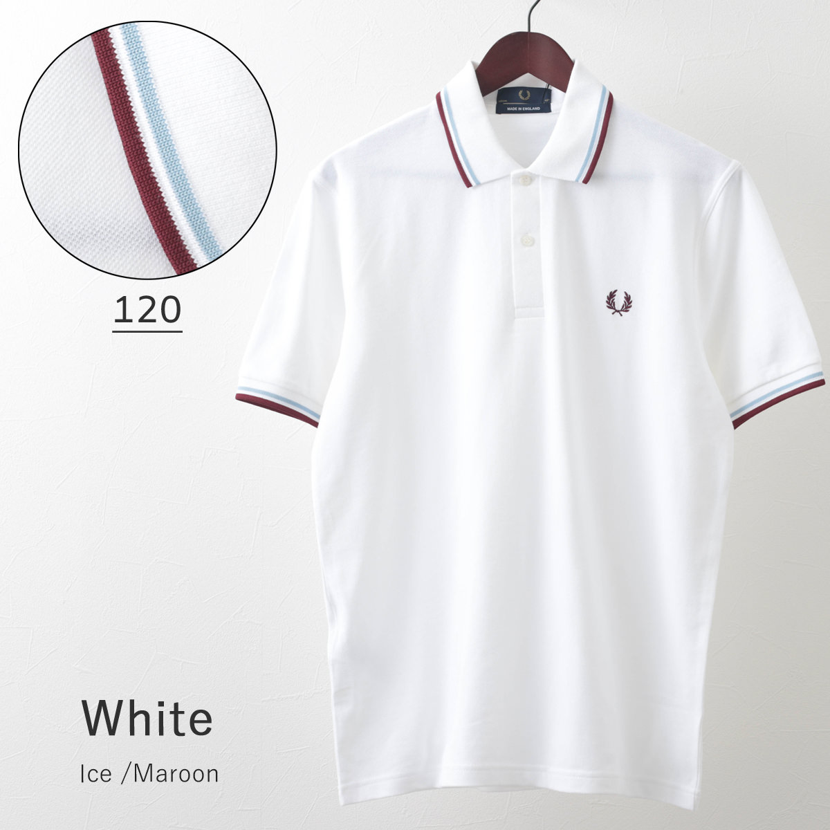 FRED PERRY（フレッドペリー） ポロシャツ Fred Perry M12 ホワイト