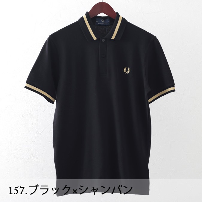 フレッドペリー メンズ ポロシャツ ポロ シングル ティップライン M2 Fred Perry 2色 ブラック ネイビー 英国製 Made in England 正規販売店