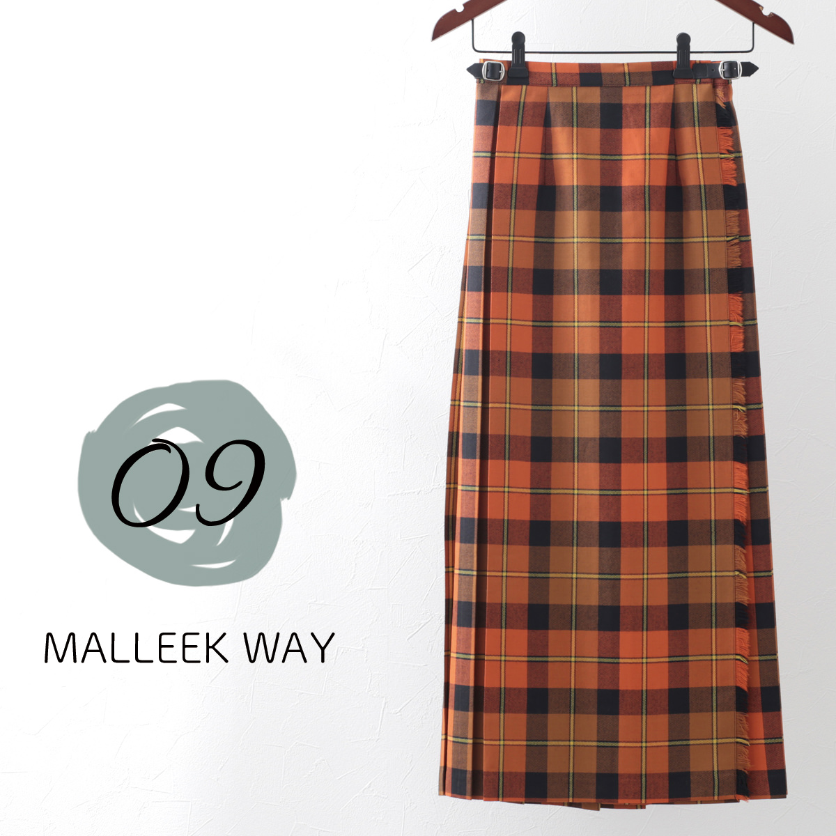 O'NEIL of DUBLIN　タータンチェック ウール ロングキルトスカート O'NEIL of DUBLIN オニールオブダブリン ロングスカート ウーステッド