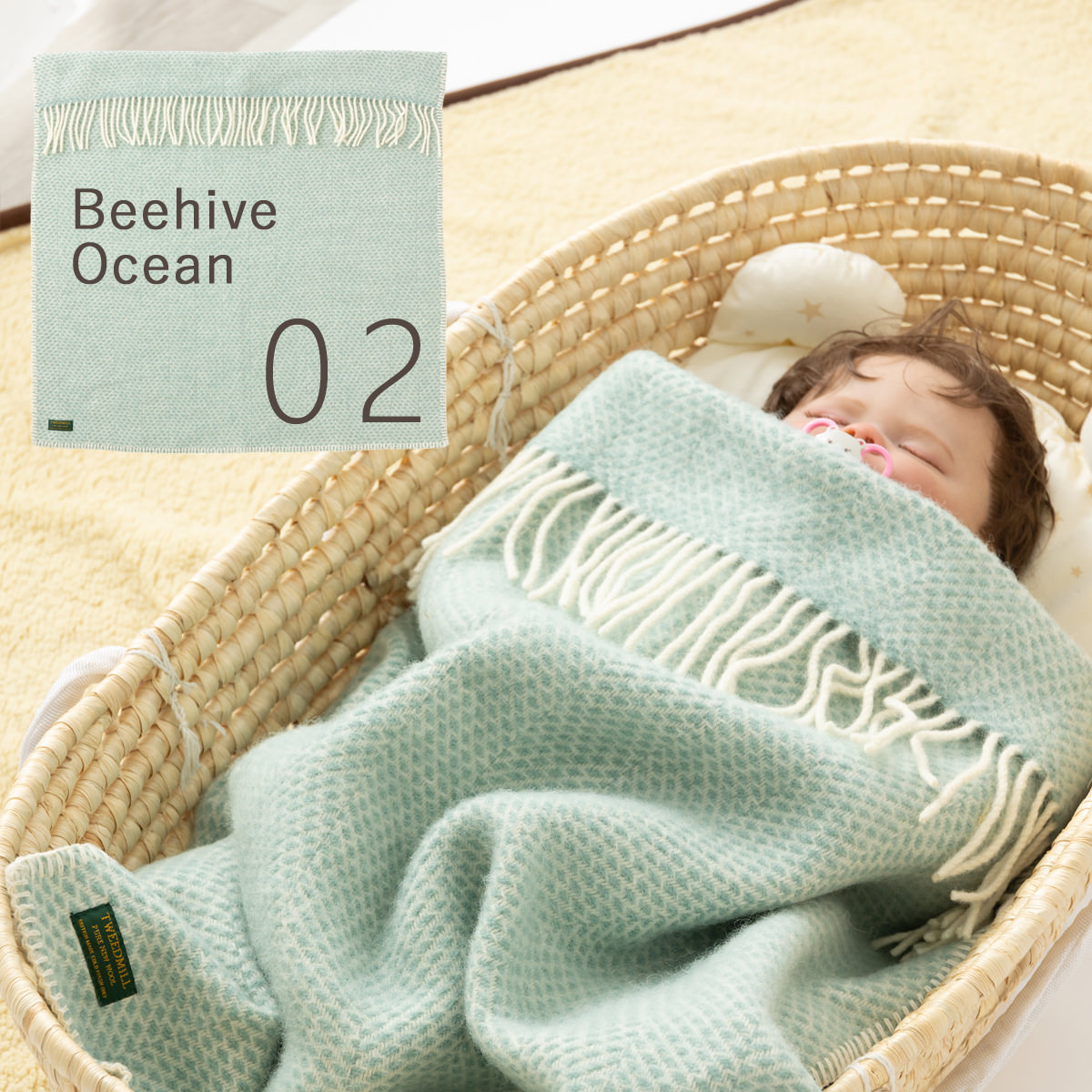 TWEED MILL（ツイードミル） ベビーカーブランケット 73×68cm 赤ちゃん