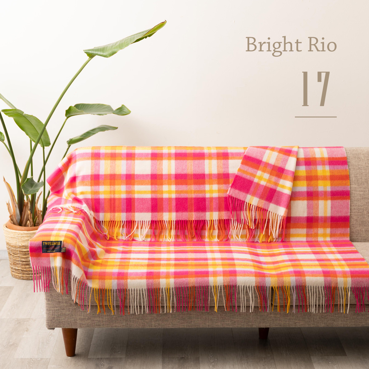 TWEED MILL（ツイードミル） ラムウール ラグ ブランケット スロー 140