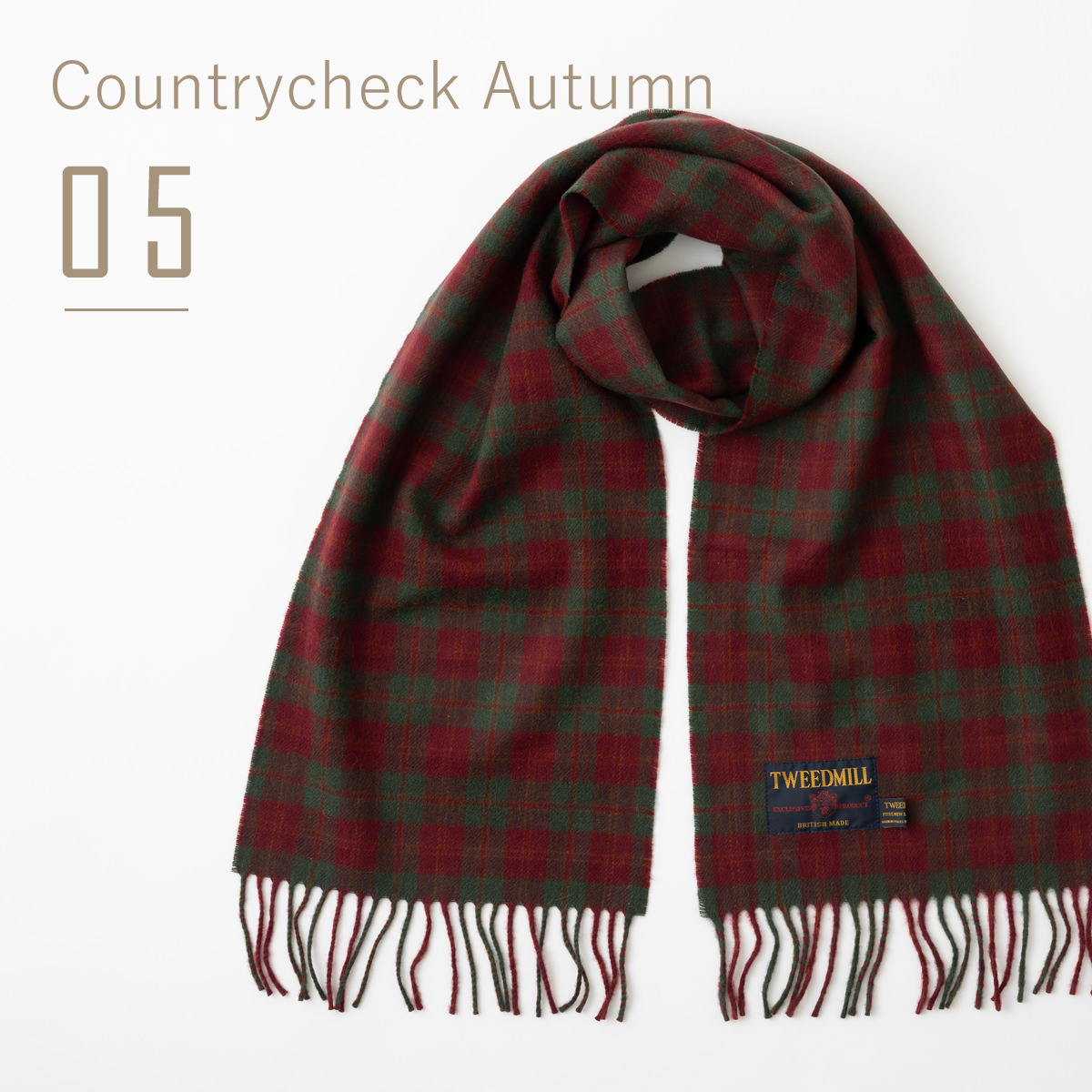 TWEED MILL（ツイードミル） ラムウール マフラー 30×185cm スカーフ