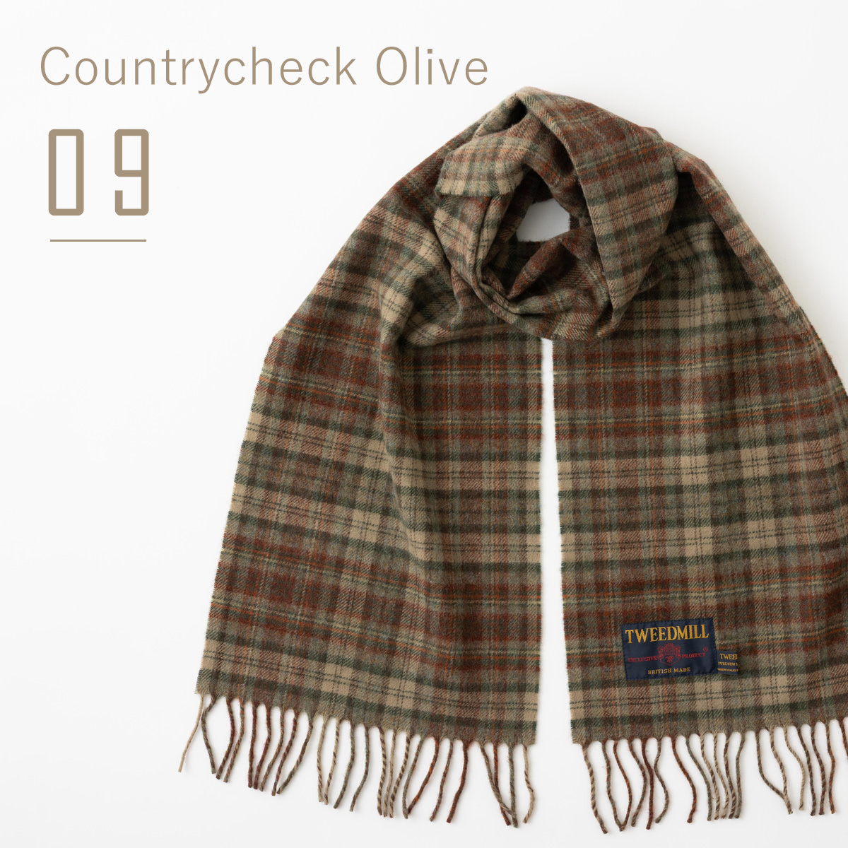 TWEEDMILL　ツイードミル　ラムウール　ストール　ベージュ ルージュ ヴィフ ラクレ Rouge vif la cle 【TWEEDMILL/ツイードミル