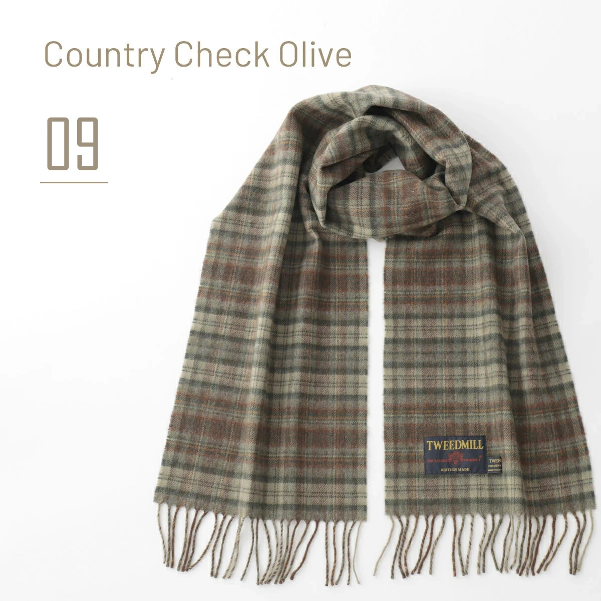 TWEED MILL ツイードミル Tweedmill ラムウール マフラー 30