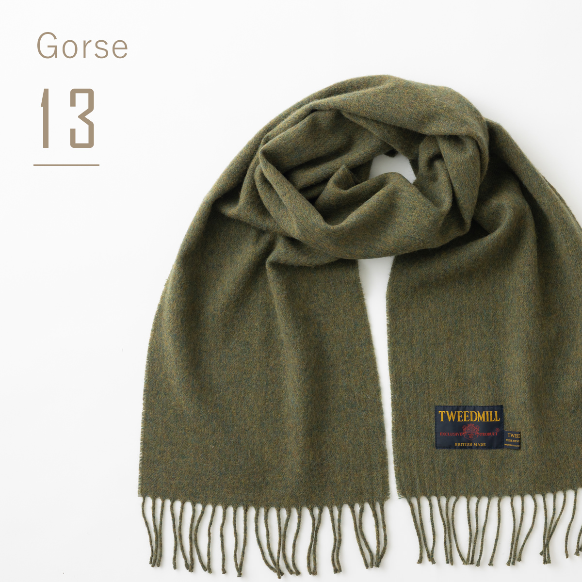 TWEEDMILL　ツイードミル　ラムウール　ストール　ベージュ ルージュ ヴィフ ラクレ Rouge vif la cle 【TWEEDMILL/ツイードミル