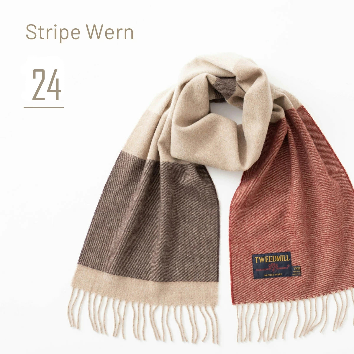 TWEED MILL ツイードミル Tweedmill ラムウール マフラー 30