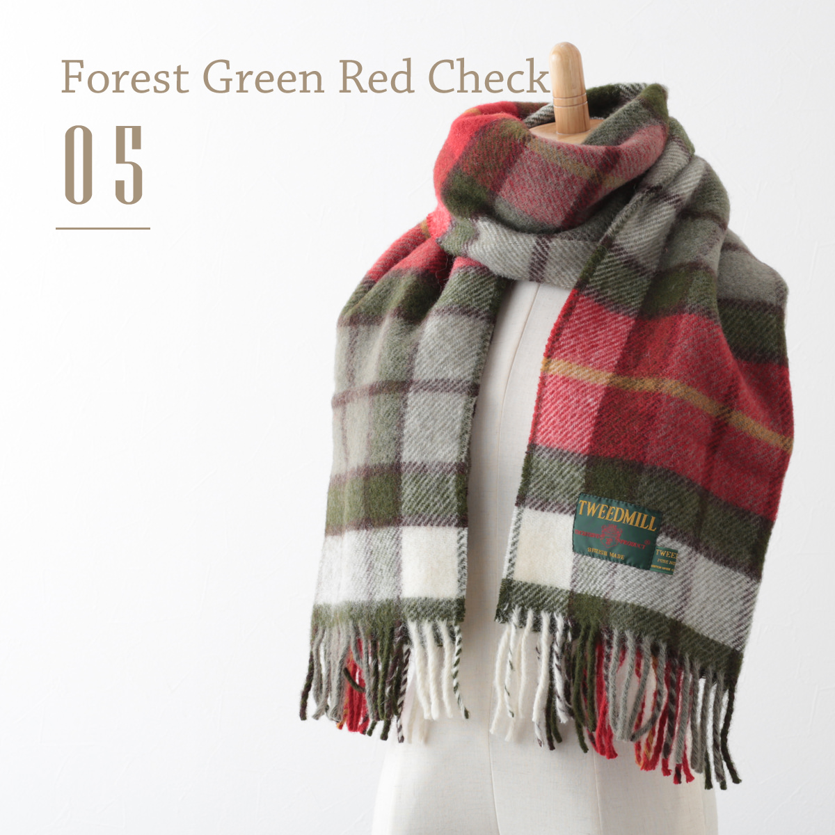 TWEED MILL（ツイードミル） 183×48cm マフラー ストール スカーフ 12