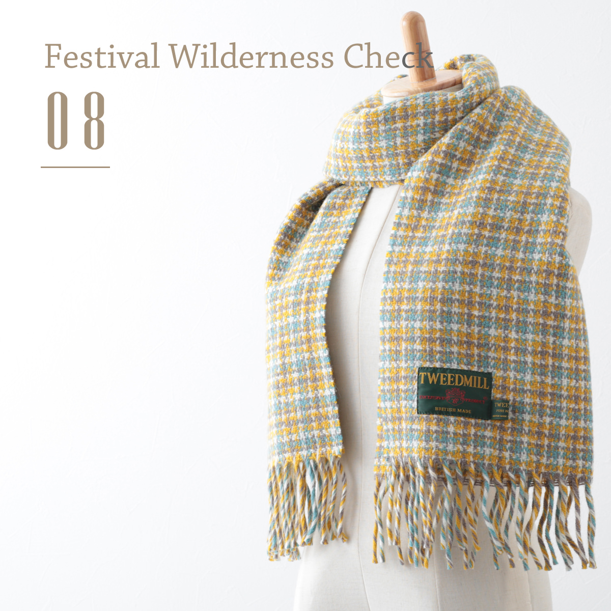 TWEED MILL（ツイードミル） 183×48cm マフラー ストール スカーフ 12