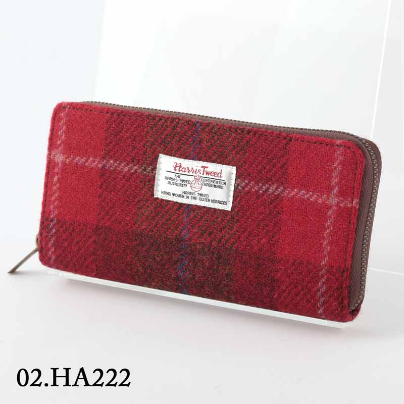 HARRIS TWEED（ハリスツイード） 100% 長財布 ラウンドファスナー