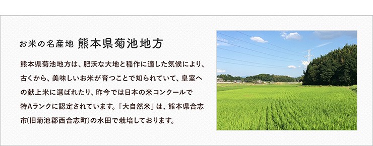 お米の名産地熊本県菊池地方