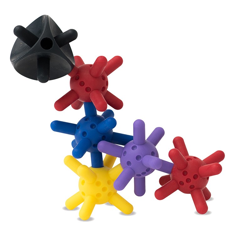 つのつのサイコロ&テトラ35個ボックス 知育玩具 手指活動 脳の発達