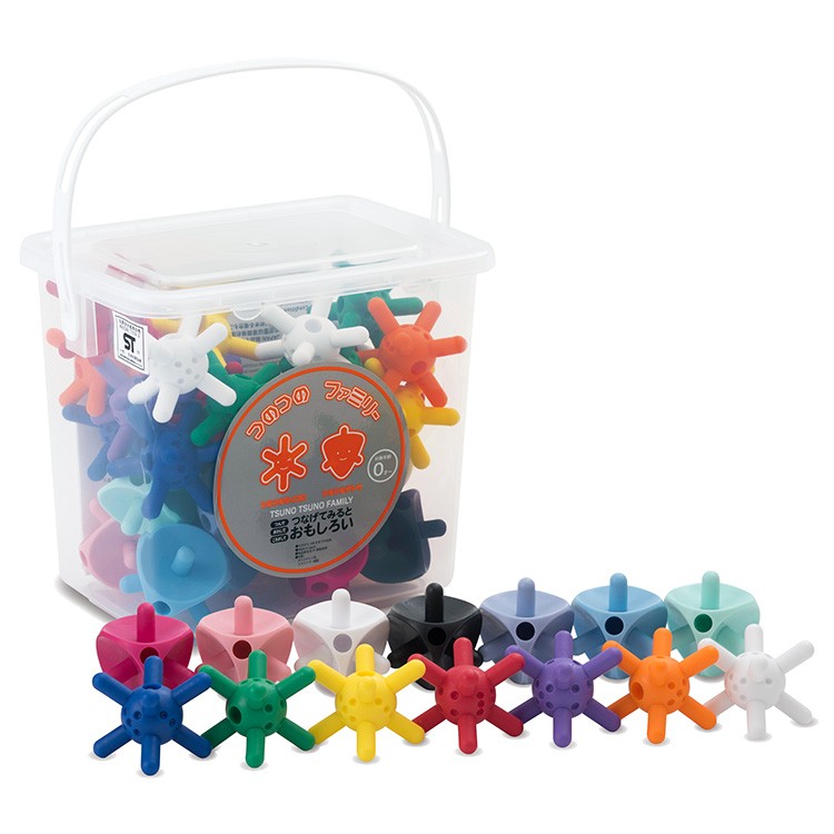 naef TRIKON 知育玩具 木製 サイコロ付き つのつのサイコロ&テトラ35個ボックス 知育玩具 手指活動 脳の発達