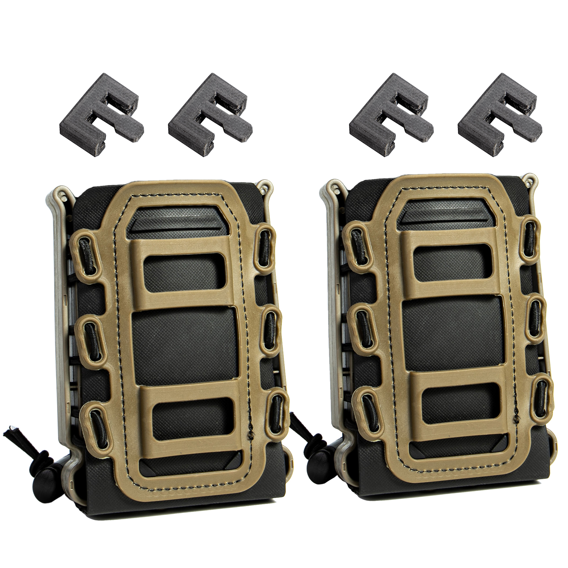 マガジンポーチ 2個セット 留具改良版 オープントップ サバゲー M4 AK