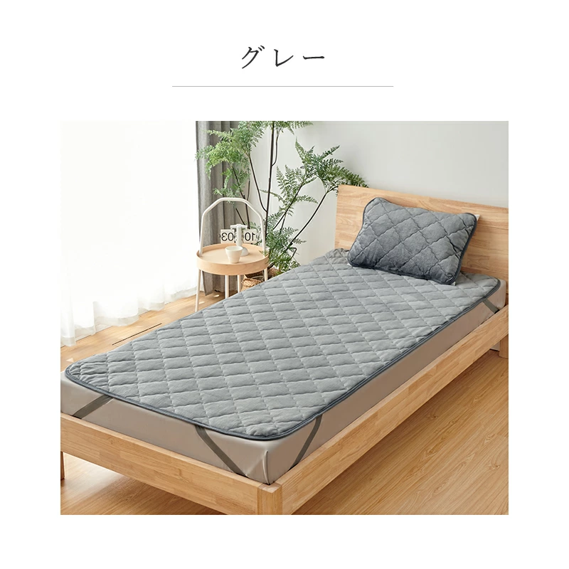 敷きパッド リバーシブル フランネル セミダブル あったか ベッドパッド ベッドシーツ しきぱっと 敷毛布 厚手 オールシーズン 抗菌防臭 洗える 春 夏 秋 冬 | Softime | 14