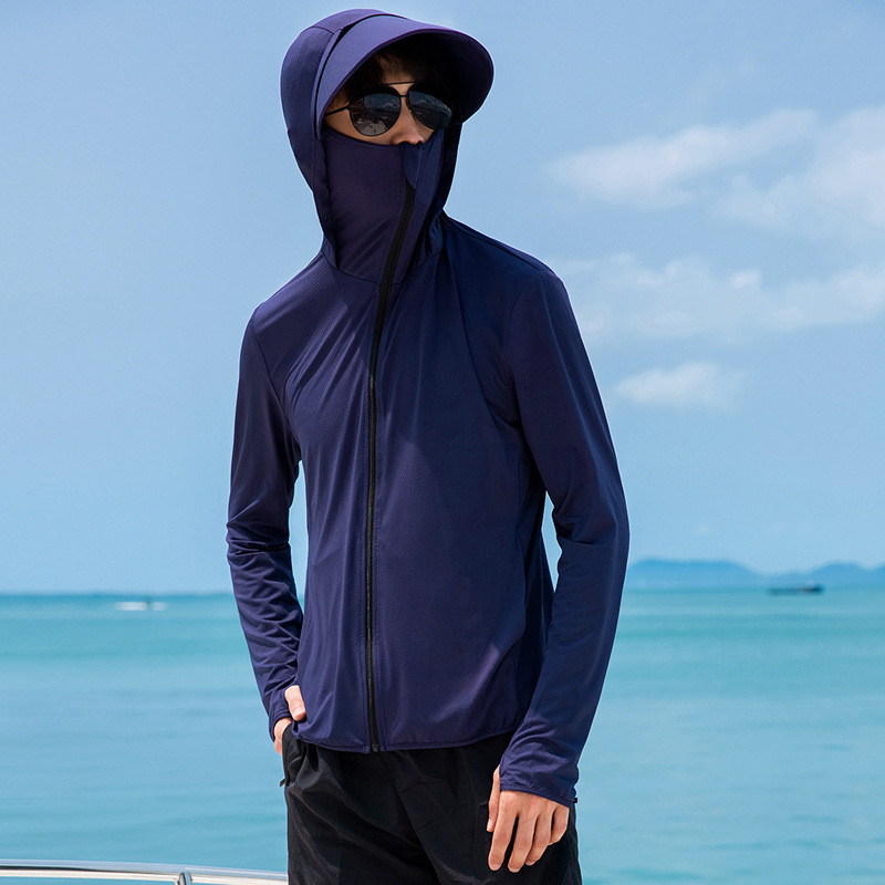 ラッシュガード メンズ UVカットパーカー 長袖 夏ジャケットUPF50  一部即納 接触冷感 冷房速乾 フード付き 超薄 男女 日焼け止め 紫外線対策 指穴
