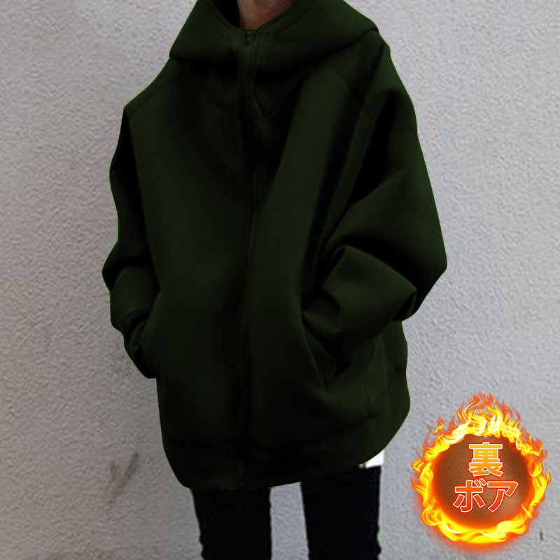 大人気アイテムの-パーカー ジャケット レディース 秋服• 裏ボア 裏起毛 厚手 スウェット トレーナー ゆっ•たり 秋服 秋コーデ 暖かい 秋冬  カジュアル アウター フード付き XL A08