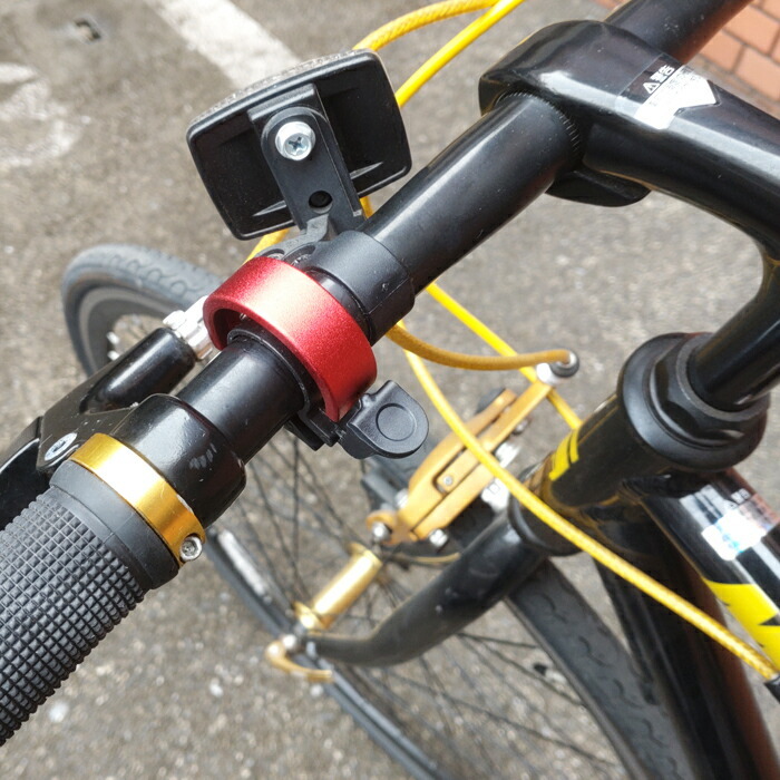 自転車ベル リング型 スタイリッシュ ハンドル径22.2〜22.8mm