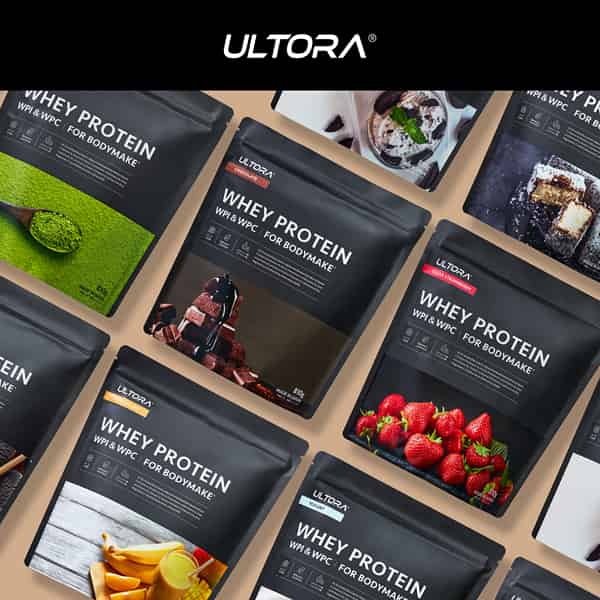 ホエイプロテイン ULTORA ウルトラ 1袋 810g チョコ 抹茶ラテ ストロベリー 植物由来の甘味料 WPC WPI | ULTORA