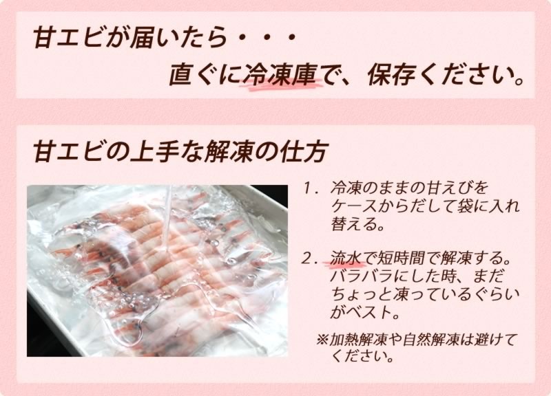 生食用 甘えび 有頭 中むき 2L(13.5〜14.5cm) 20尾入り×12P 甘エビ 海老 宮城県 東北 新鮮 人気