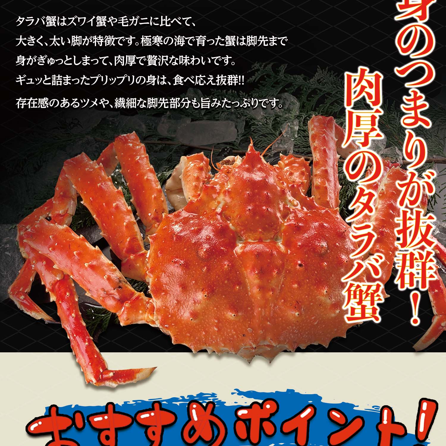 本タラバ蟹 満足セット(半むき身・ボイル） とれたて 美味いもの市 カニ