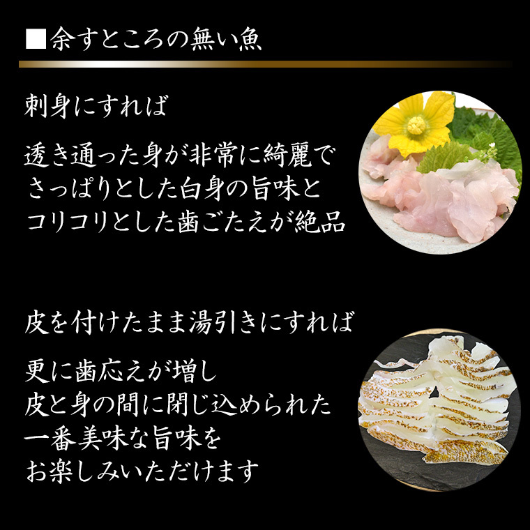 余すところのない魚 キジハタ薄切り 湯引きなどいろいろな刺身で食べたいあこう