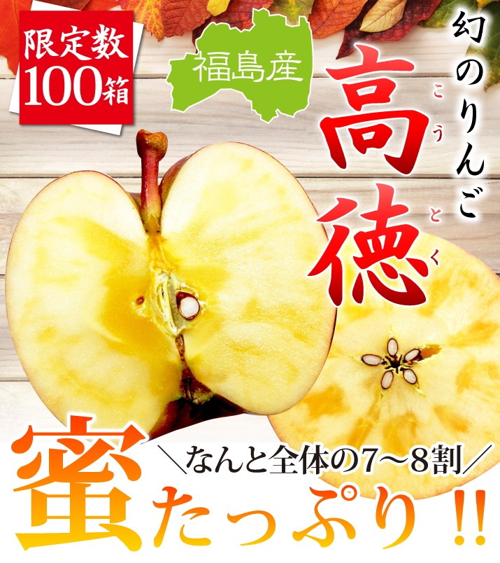 ご贈答用 福島産 高徳りんご３kg（10〜14玉）【送料無料】 ※ご贈答 こうとく 林檎 リンゴ りんご 蜜 :koutokuringo-3kg:旨幸  - 通販 - Yahoo!ショッピング