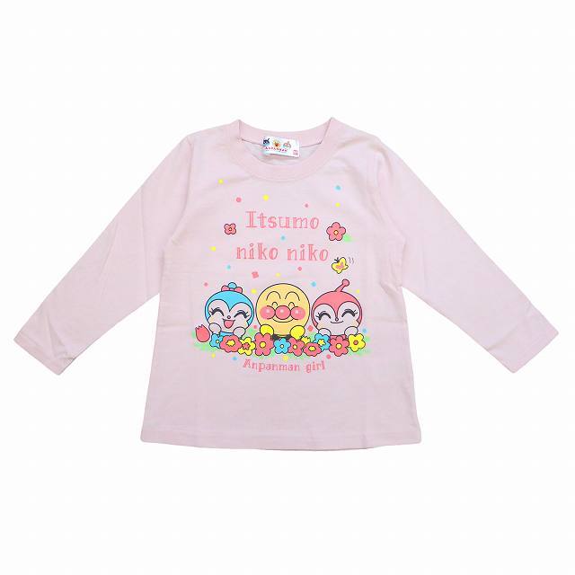 長袖Tシャツ ベビー 女の子 アンパンマン カットソー プリント入り 綿100％ アイボリー ピンク 80 90 95 100【送料無料】  :J-K-PA3432-00-par:馬一商店 - 通販 - Yahoo!ショッピング