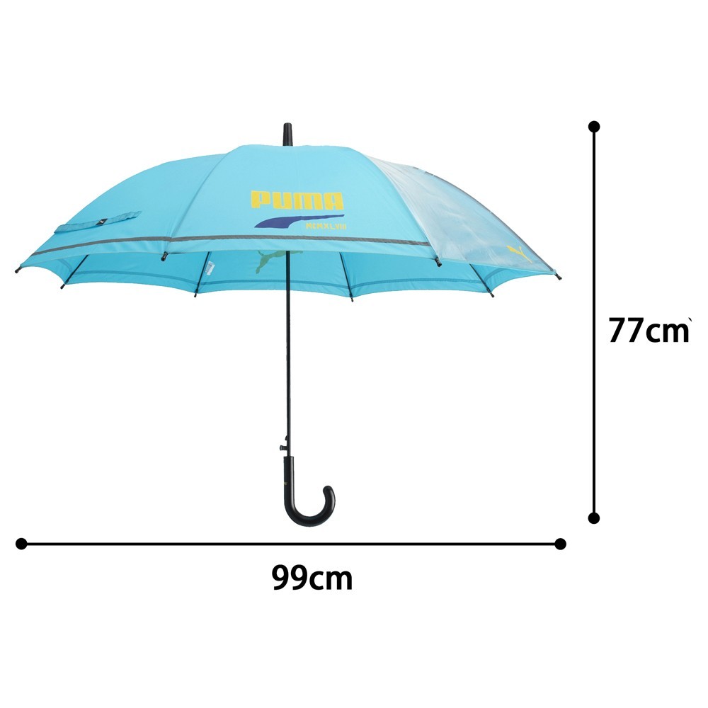 プーマ 子供用 耐風 反射テープ付 1駒透明 無地 グラスファイバー骨 ジャンプ傘 サックス 58cm×8R 小学校中学年〜高学年向サイズ  PIS14JP58 :pis14jp58:UMBEPLUS - 通販 - Yahoo!ショッピング