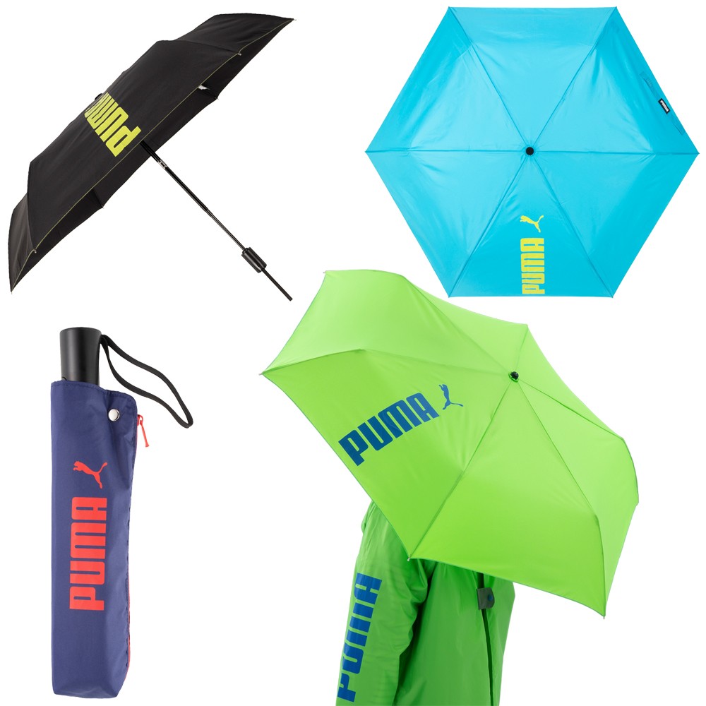 日本未発売 ライムグリーン PUMA 子供用 無地ミニ折りたたみ傘 55cm 在庫4 小学生