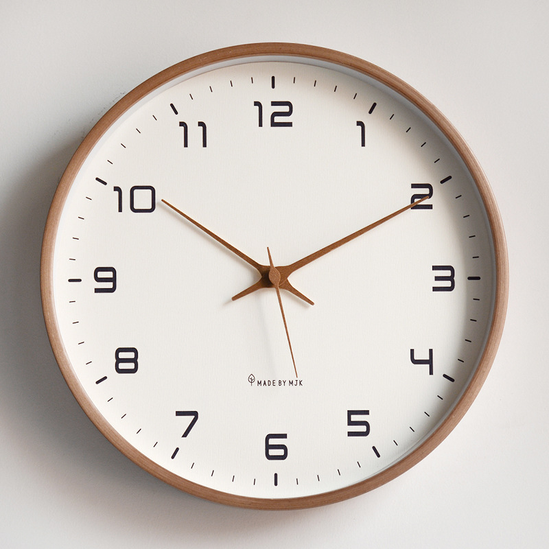 掛け時計　壁掛け時計　おしゃれ　オシャレ　モダン　見やすい　大きい　30cm　紺　白　木製　ウォールクロック　北欧　スイープセコンド｜umebachi｜03
