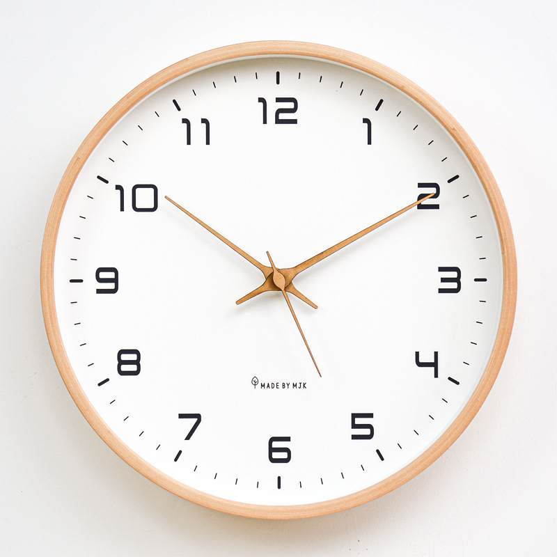 掛け時計　壁掛け時計　おしゃれ　オシャレ　モダン　見やすい　大きい　30cm　紺　白　木製　ウォールクロック　北欧　スイープセコンド｜umebachi｜04