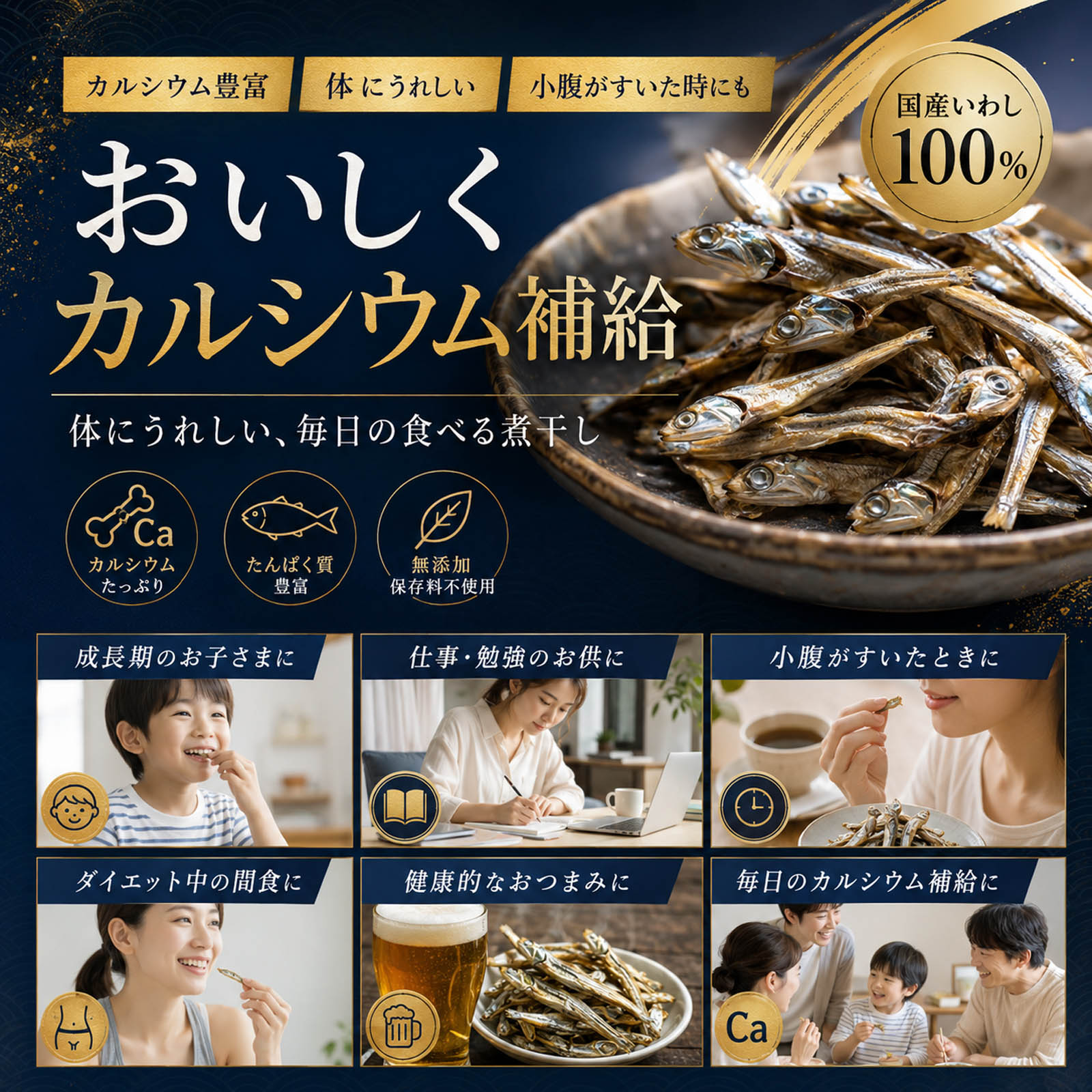 煮干し 小魚 おやつ 噛みごたえ 間食
