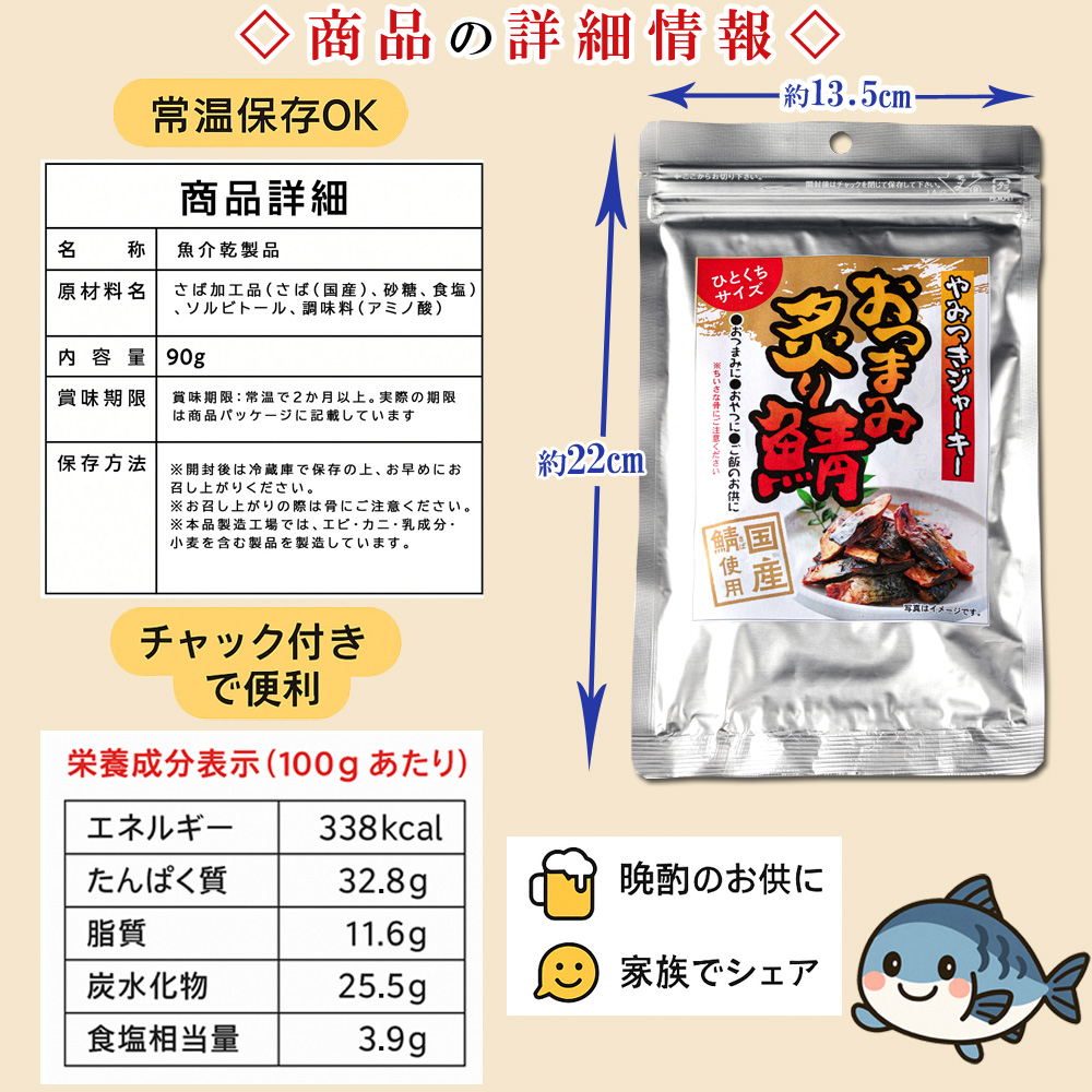 炙り鯖ジャーキー 商品詳細