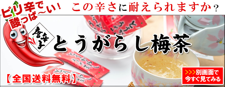 梅昆布茶 とうがらし梅茶 50g(2g×25袋) スティック 小分けタイプ お茶