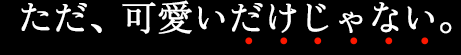 ただ、可愛いだけじゃない。