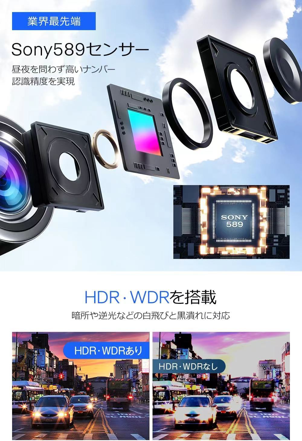 ドライブレコーダー ミラー型 4K フルHD 画質王 GPS追跡 2カメラ