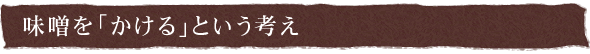 味噌をかける