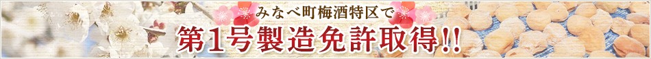 みなべ町梅酒特区で第1号製造免許取得！！